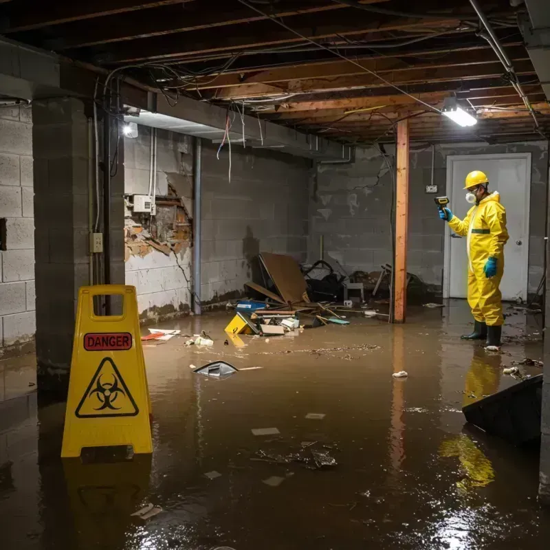 Flooded Basement Electrical Hazard in Noel, MO Property