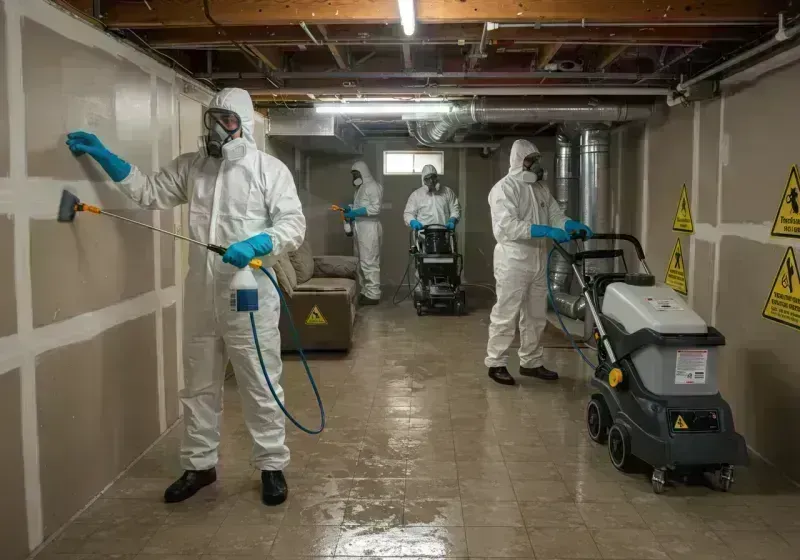 Basement Moisture Removal and Structural Drying process in Noel, MO